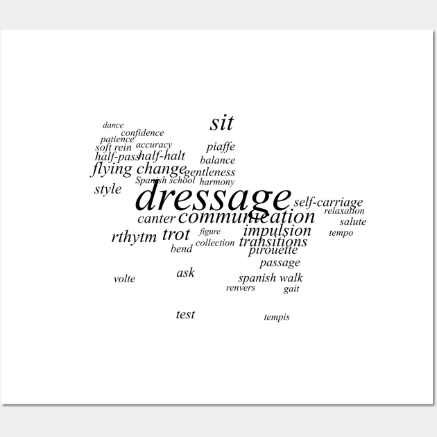 Equestrian Dictionary - Dressage (light) Wall Art by ThunderboltFire